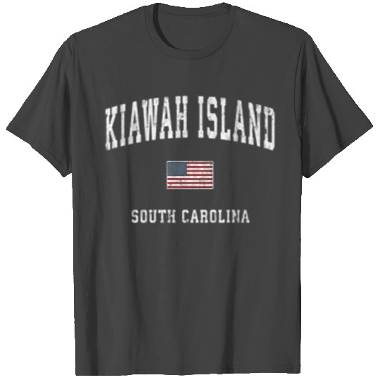 Kiawah Island South Carolina Sc American Flag T Shirts