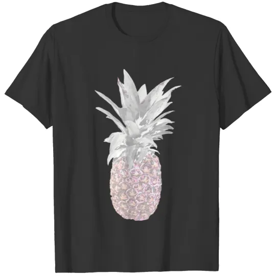 Grey And Pink Pineapple Pop Art T Shirts