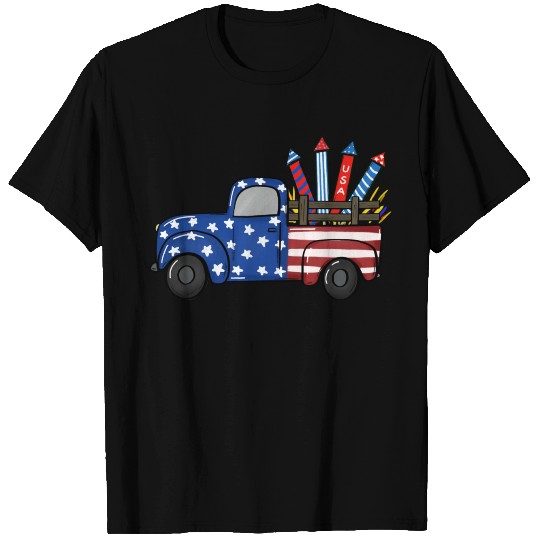 Usa Flag Truck T Shirts