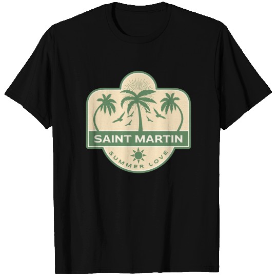 Saint Martin Caribbean Summer Love T Shirts