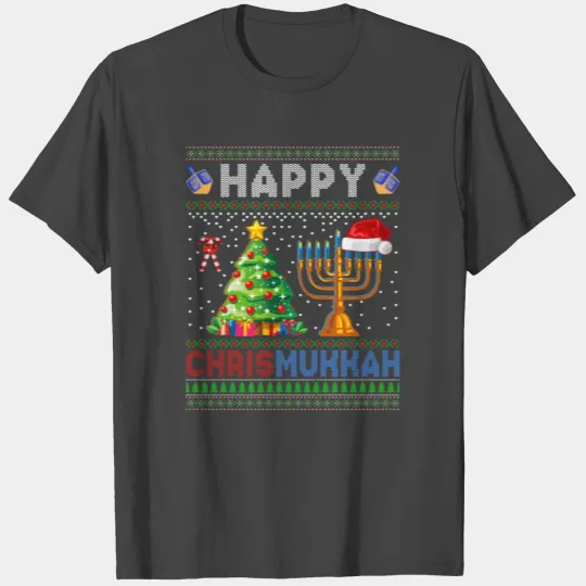 Happy Chrismukkah Jewish Holiday Christmas T Shirts