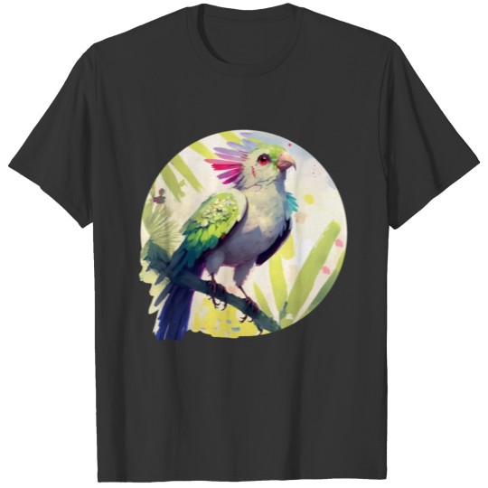 Tropical bird, Acrylic painting parrot T Shirts