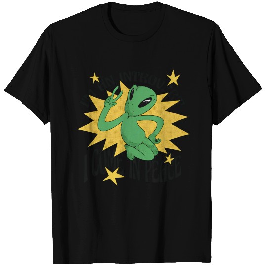 Alien Doing Peace Sign T Shirts