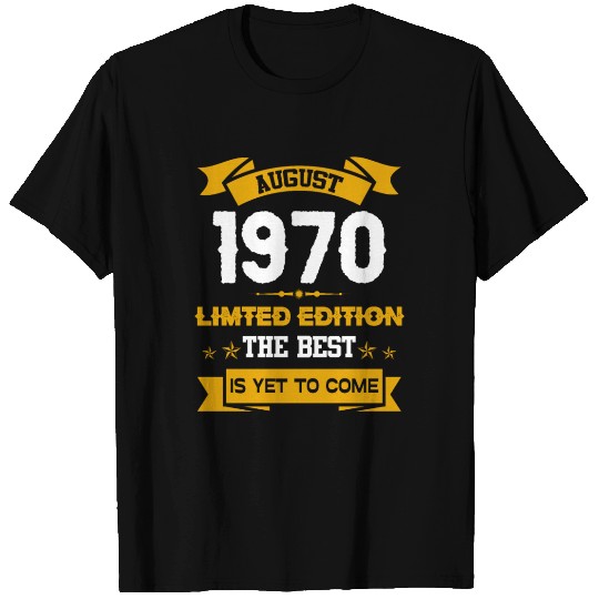 August 1970 Birthday Surprise T Shirts