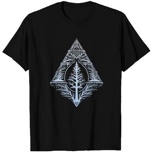 Pagan tree fir Germanic symbol triskele occult T Shirts