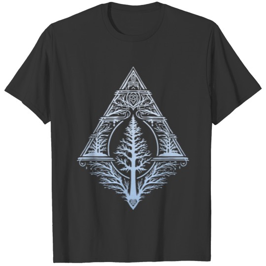 Pagan tree fir Germanic symbol triskele occult T Shirts