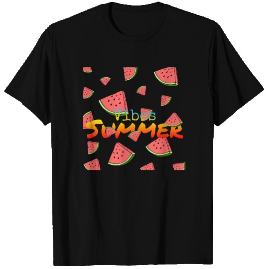Vibes Summer ,watermelon , Summer design T Shirts
