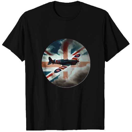 Spitfire Airplane Fighter Plane England UK T Shirts