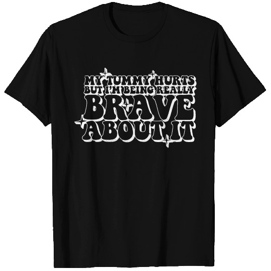 Tummy Ache Survivor My Tummy Hurts Funny Lactose T Shirts