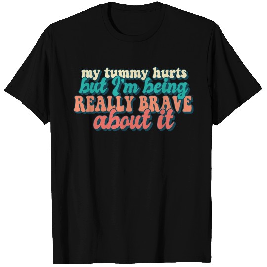 Tummy Ache Survivor My Tummy Hurts Funny Food T Shirts