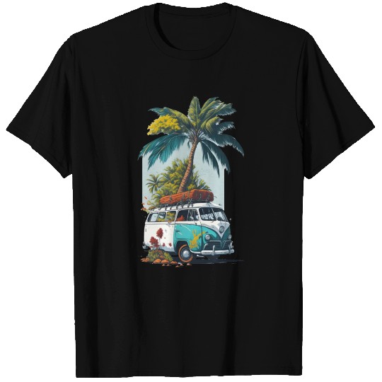 travel car caravan summer coco tree T Shirts