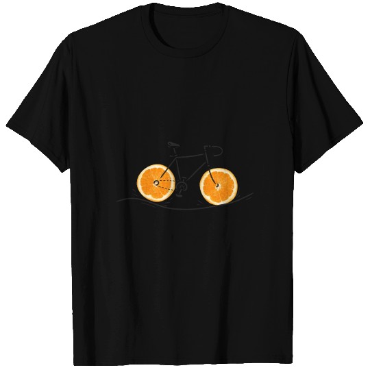 Fruity Bicycle Orange Fruit Lover MTB Biker T Shirts