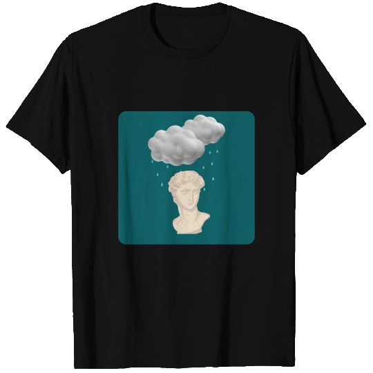 Aesthetic Statue Rain T Shirts