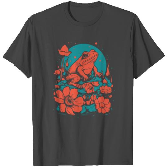 Goth Poison Frog Goblincore Fairycore Floral Frogs T Shirts