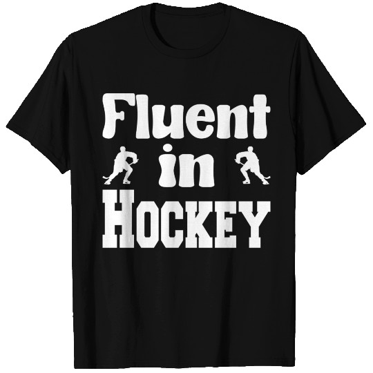 Fluent in Hockey retro T Shirts