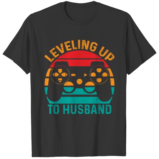 P Husband Leveling Up To Husband Vintage Retro T Shirts