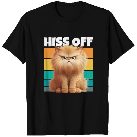 Hiss Off Grumpy Cat Meme Fluffy Kitten Cute Cat T Shirts