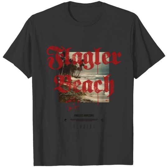 Flagler Beach Florida Fl Vintage Tattoo Beach T Shirts