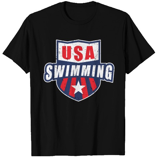 Usa Swimming Team Sports Athlete Us Swim Aquatic T Shirts