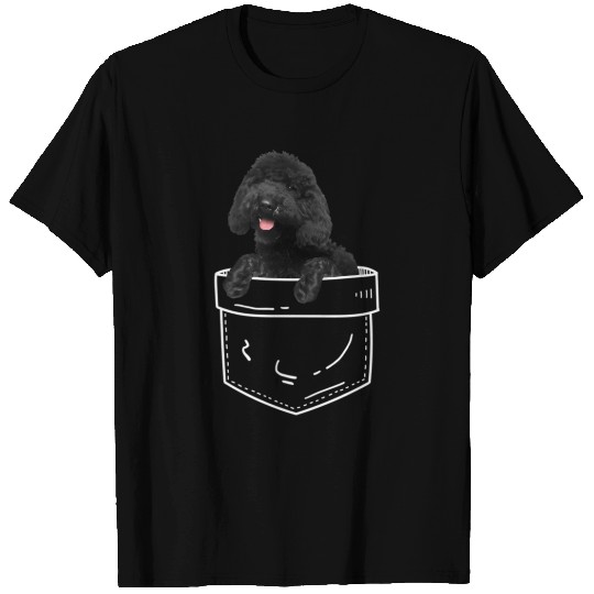 Black Labradoodle In Pocket Labradoodle T Shirts