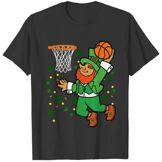 Leprechaun Basketball Dunk Saint Patrick'S T Shirts