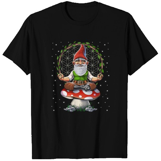 Gnome Mushroom Meditation T Shirts