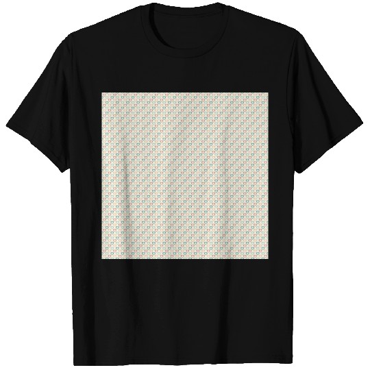 Retro Hearts Pattern Yellow Teal Coral T Shirts