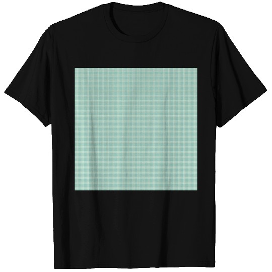 Retro Checkered Pattern Teal T Shirts