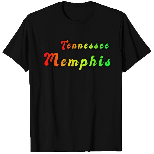 Memphis Tennessee rainbow design T Shirts