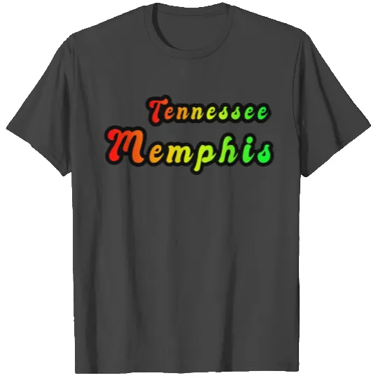 Memphis Tennessee rainbow design T Shirts