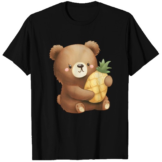 Bear loves pineapple T Shirts