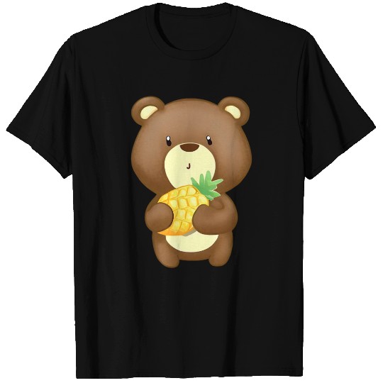 Bear loves pineapple T Shirts