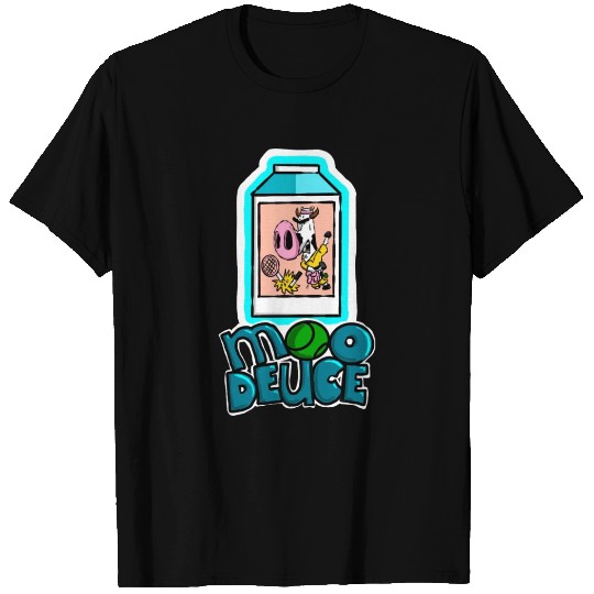 Moo Deuce Tennis Cute Cow Animal Lover T Shirts