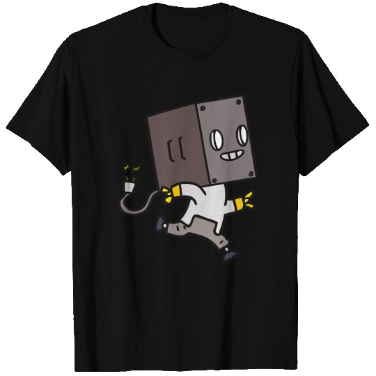 Running Kid Robot Smiling T Shirts