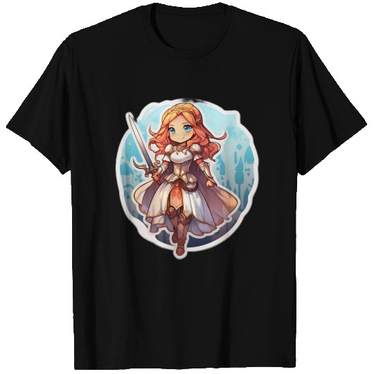 Cute Warrior Princess Cartoon T Shirts