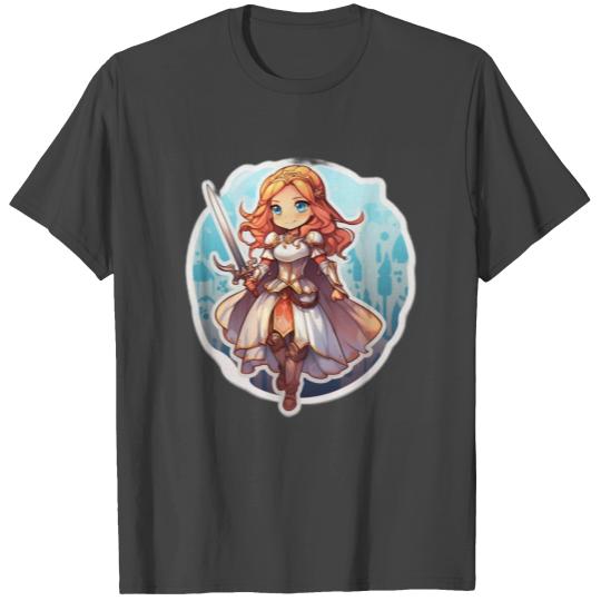 Cute Warrior Princess Cartoon T Shirts