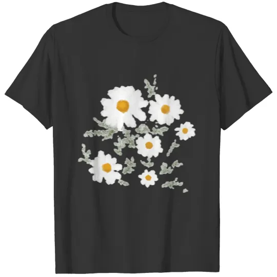 White Daisy Flower T Shirts