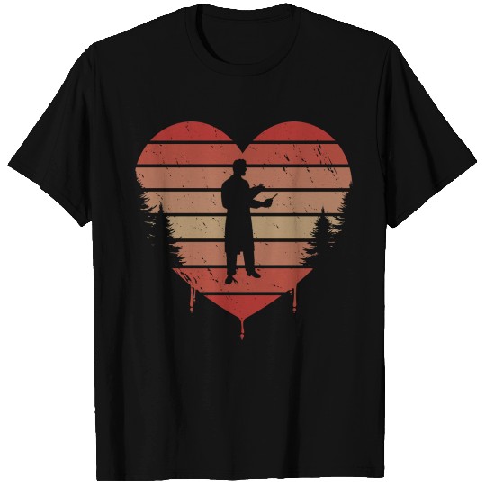 Cute Red Vintage Heart Teaching Science Valentine T Shirts