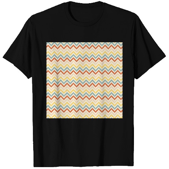 Retro Colorful Chevron Pattern T Shirts