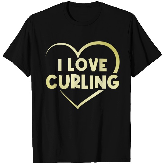 I love curling heart T Shirts