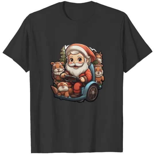 cute santa and friends T Shirts