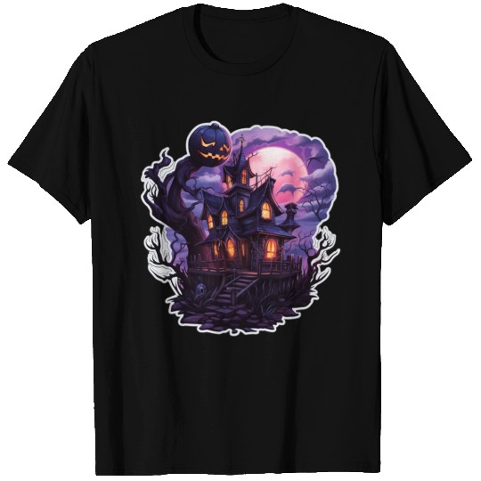 Abandoned house on Halloween night T Shirts