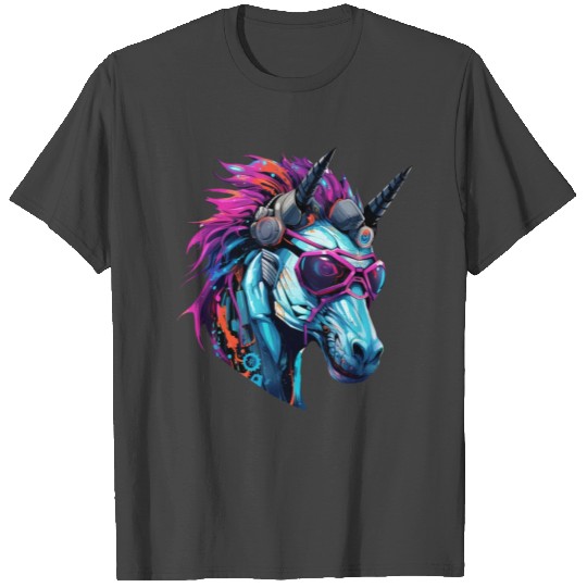 Cool Unicorn-Bicorn - Cyberpunk Style T Shirts