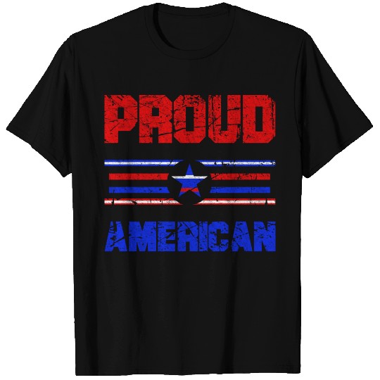 Proud American USA Flag, Patriotic 4th of July T Shirts