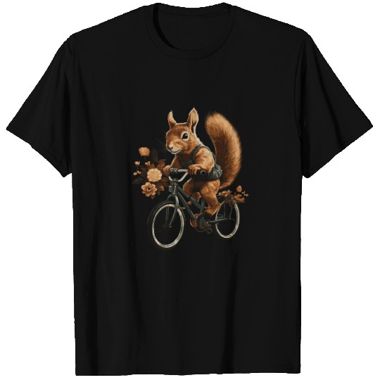 Squirrel Riding A Bicycle T Shirts