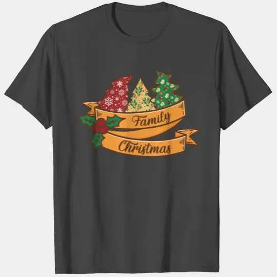 Xmas Family Christmas Mistletoe Fir Tree T Shirts