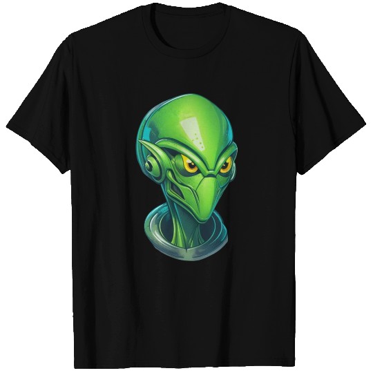 Cool Alien Cyborg Head T Shirts
