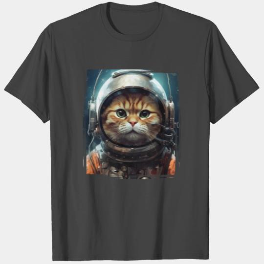 Space Astronomy Fluffy Kitten Astronaut Alien Cat T Shirts