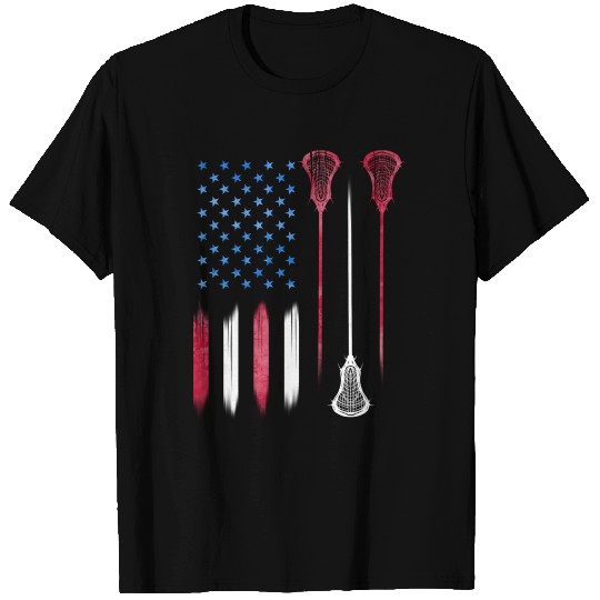 Us Flag Colors Lax Usa Lacrosse T Shirts