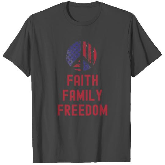Faith Family Freedom 4th Of July T Shirts